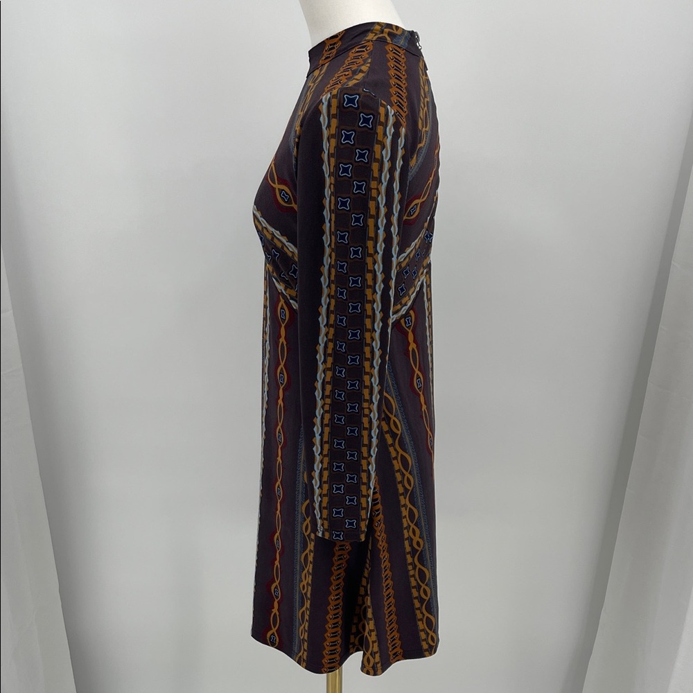 Free People Stella Retro Stretch Crepe Jersey Mini Dress XS Groovy Indie Hippie - Picture 4 of 12
